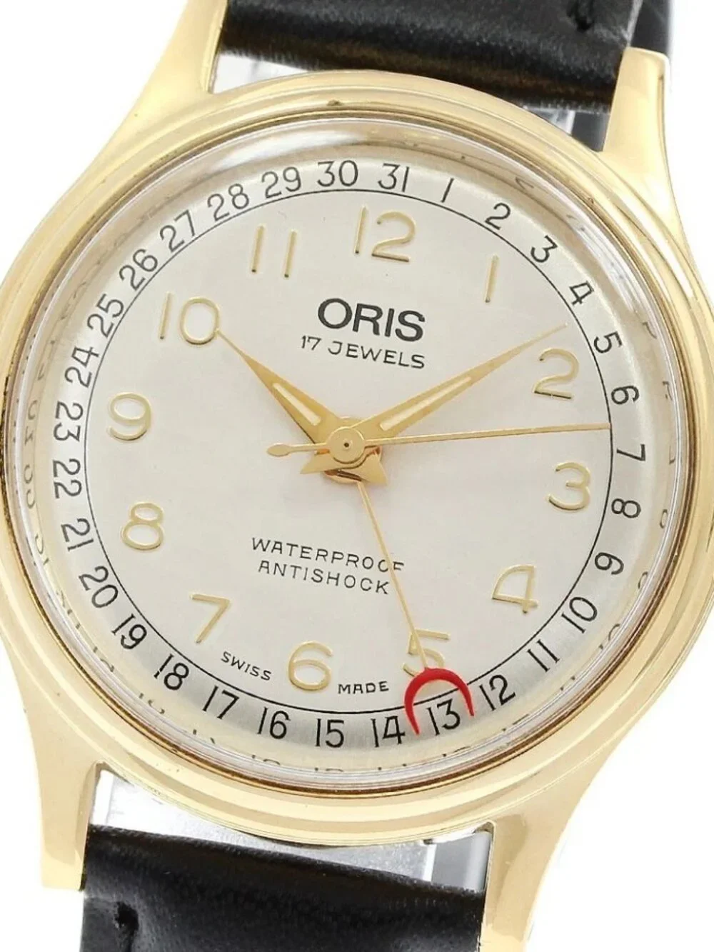 ORIS Pointer date 7285B vintage beige Dial Hand Winding Boy's Watch_965739